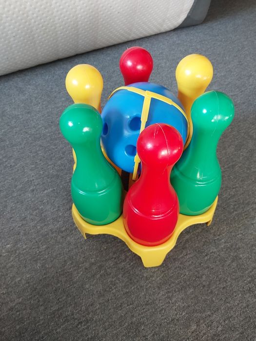 Kręgle dla dzieci, kolorowe, plastikowe, zabawka dla dzieci