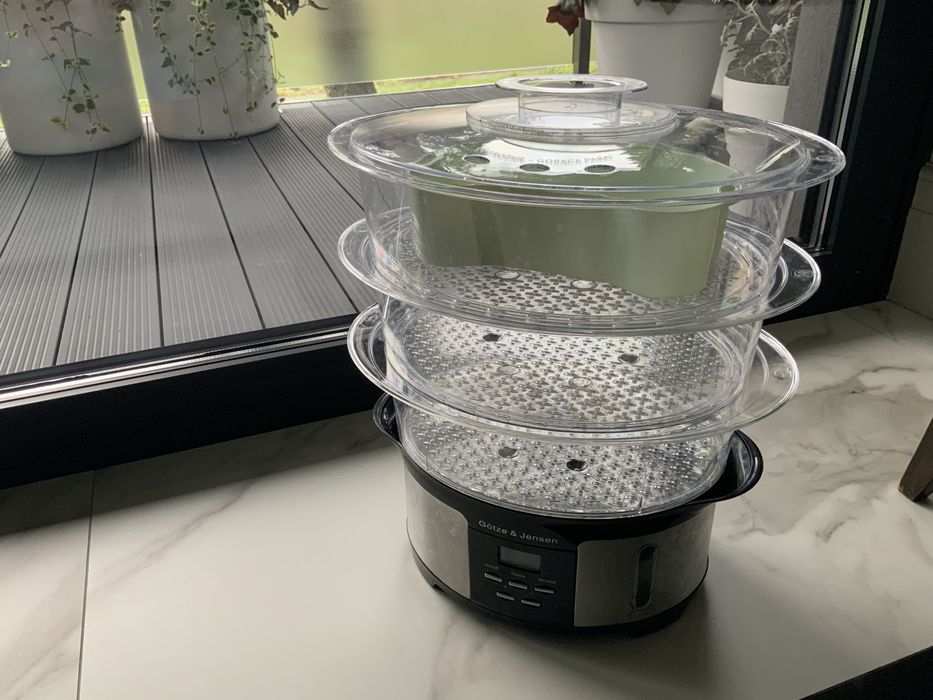 Parowar GÖTZE & JENSEN CS501X Inox 1000W LCD pojemność 12L STAN IDEALN