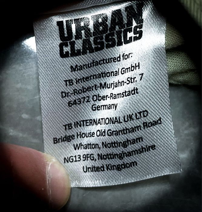 (L) Urban Classics Nowe Białe Męskie Spodnie Cargo Momo Szerokie