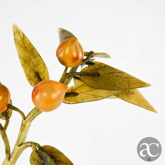 Árvore bonsai, China, feito em pedra, quartzo e jade n2