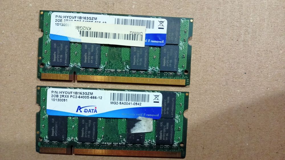 RAM AData 4GB 2rx8 PC2-6400S (2x2GB)