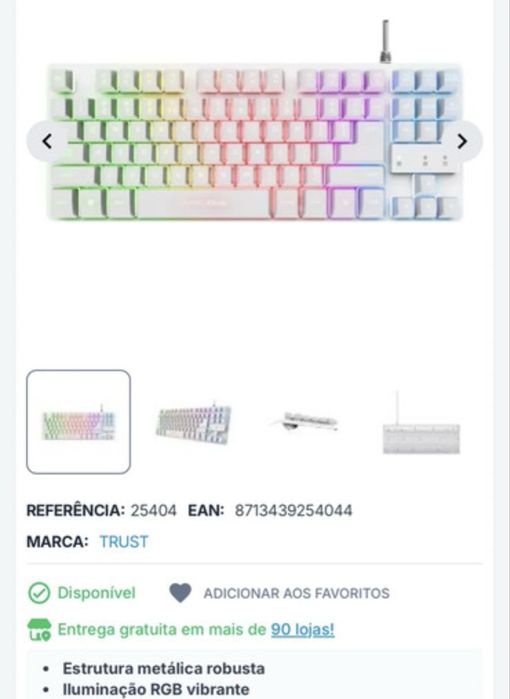 Teclado Gaming Trust RGB