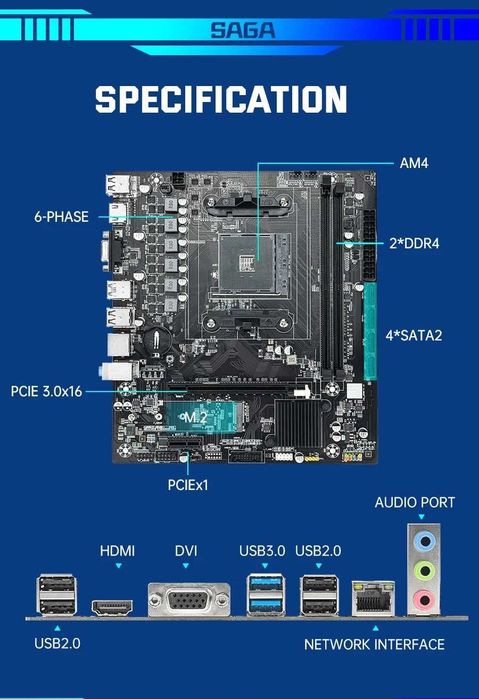 Soyo B450M D4-KN M-ATX Socket AM4