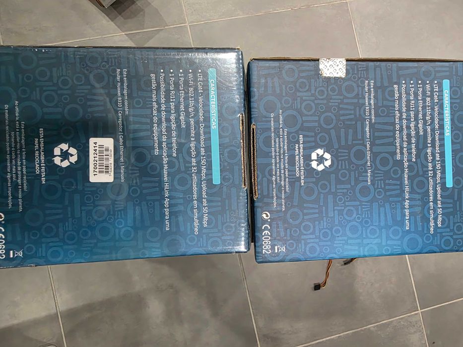 2 Routers 4G Huawei B310 MEO - Novos / Nunca usados (Net Casa de Férias)