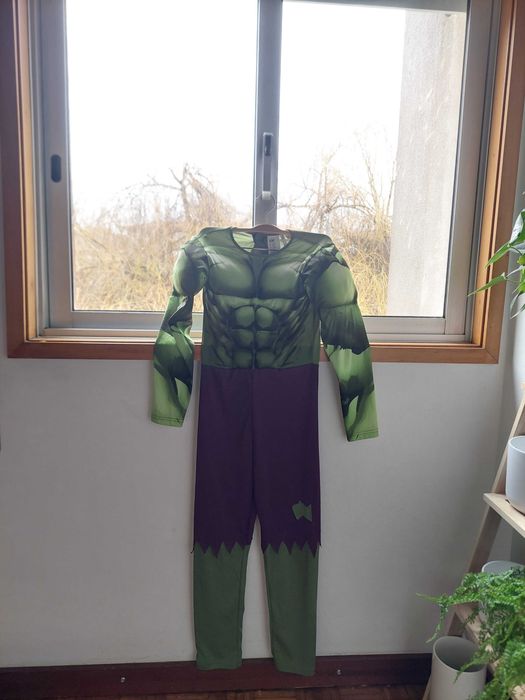 Hulk fato de carnaval  tamanho 9-10