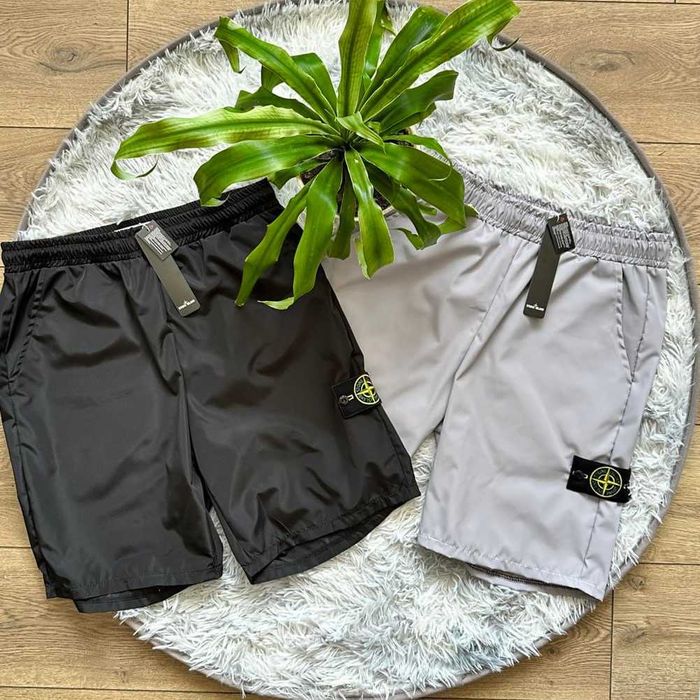 Чоловічі шорти Стон Айленд Чорні — Нейлоновые Шорты Stone Island GoreTex