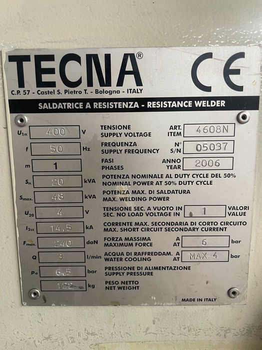 Máquina soldar Pontos TECNA TE90