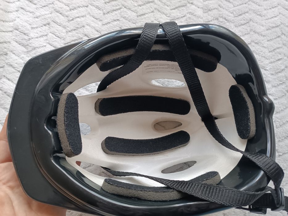 Kask dziecięcy dziewczęcy niebieski rowerowy rozmiar M obwód 52-53 cm