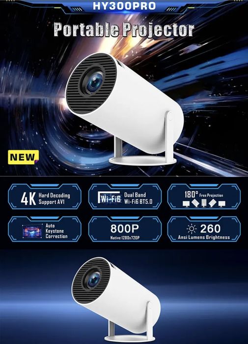 Projektortn netflix ANDROID 4k wifi smart