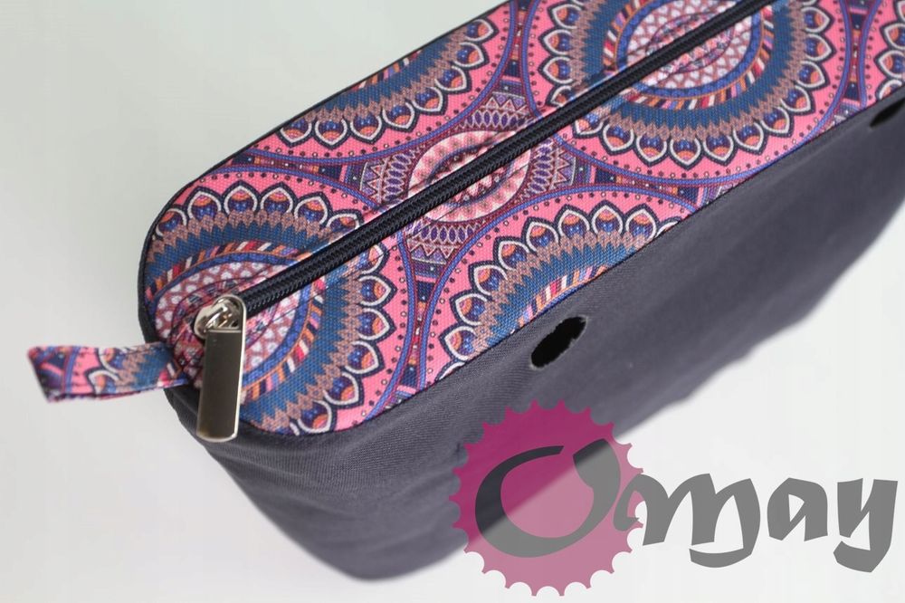 organizer do OBAG MINI mandale róż granat 2 kieszenie wkład OMAY