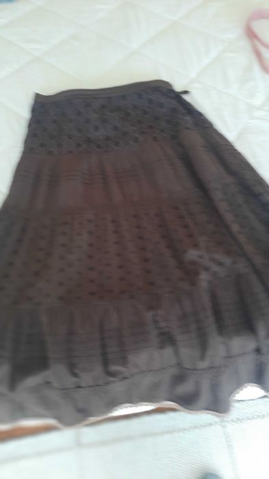 Saia comprida com folhos da Sisley