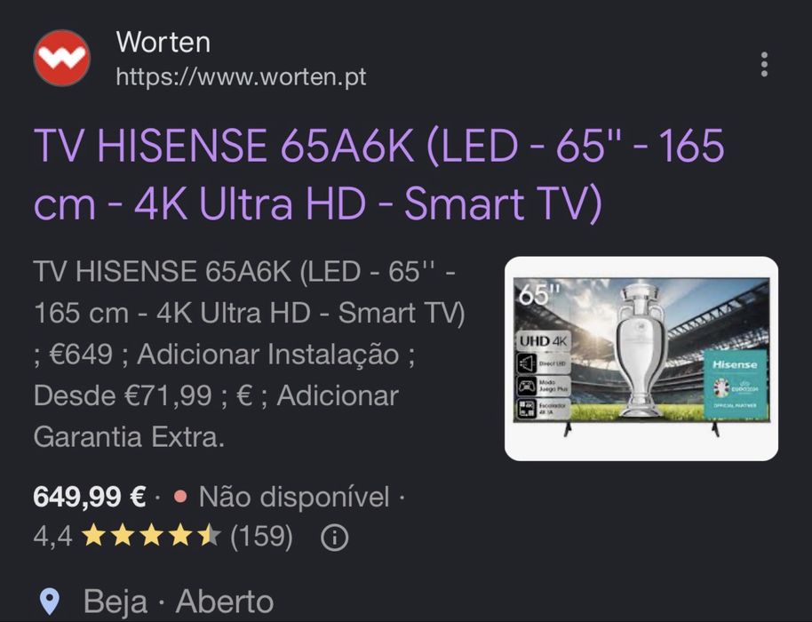 Tv 65” polegadas smart
