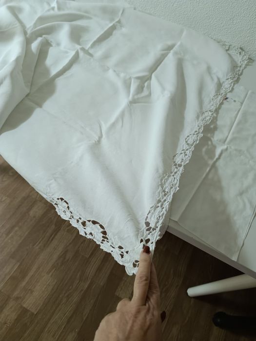 Lençol branco bordado com 80*110cm