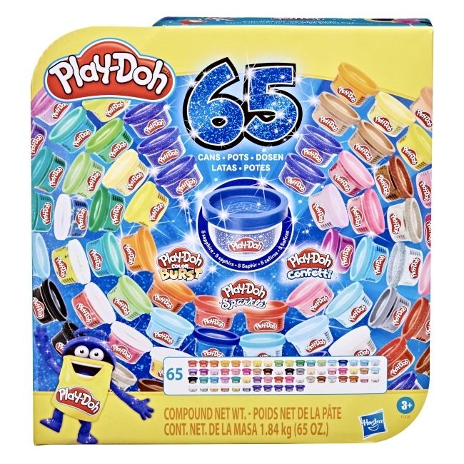 Набір для ліплення Play-Doh – 65 баночок яскравих кольорів Оригінал