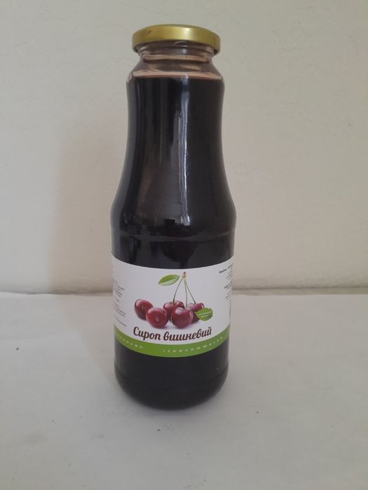 Сироп вишневий 1л,3л ДСТУ Натуральний вишневий сік