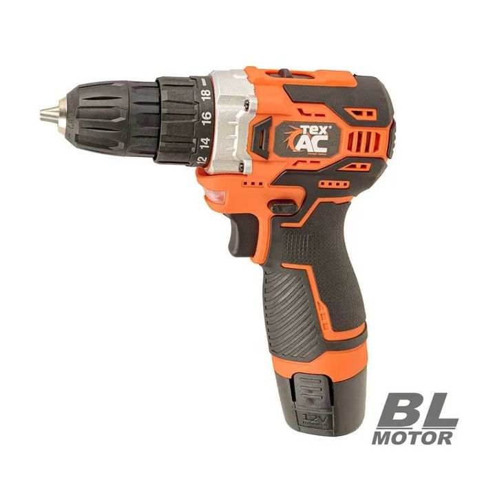 Аккумуляторный бесщеточный шуруповерт ТехАС TA-CD30 12В 2х2Ач 30Нм