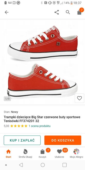 Big Star rozmiar 32 trampki