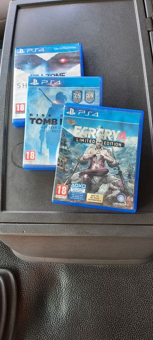 Gry trzy sztuki PS 4 Tomb Rider, Farcry 4, Killzone Shadow Fall