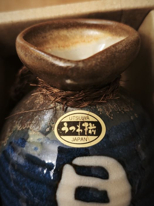 Japoński zestaw do sake Karafka + 2 czarki Ceramika Made in Japan
