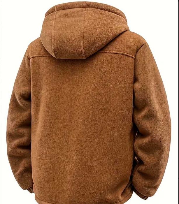 Мужская куртка-толстовка с флисовым мехом и капюшоном !