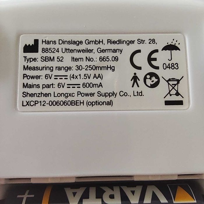 Medidor de pressão arterial Sanitas SBM 52