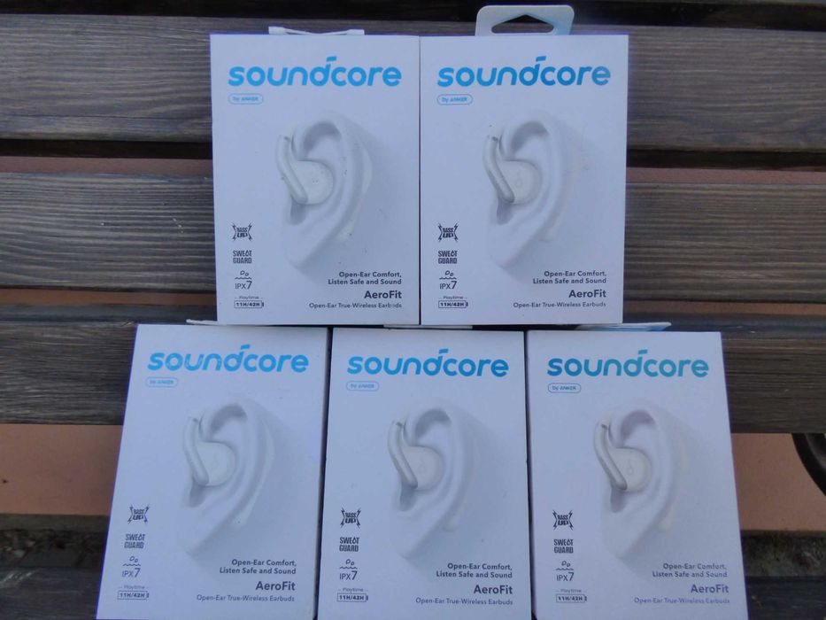 Електрошрот Навушники Навушники Anker SoundCore AeroFit Calm White