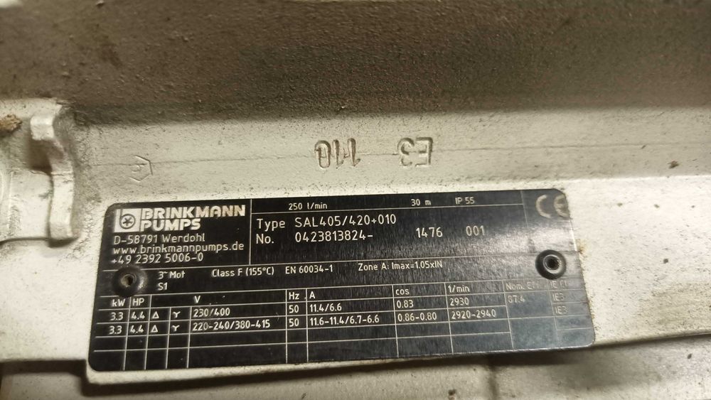 Pompa chłodziwa dużej wydajności Brinkmann 3,3 kW