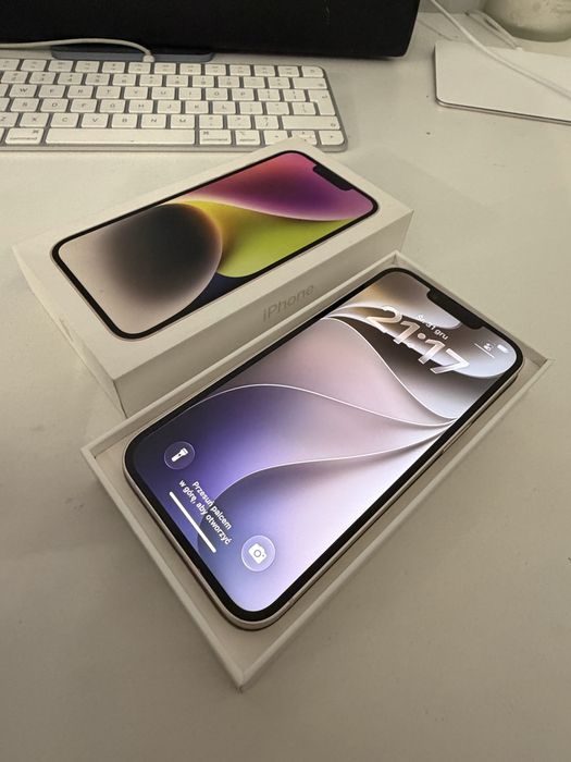 iPhone 14 256gb Starlight Idealny