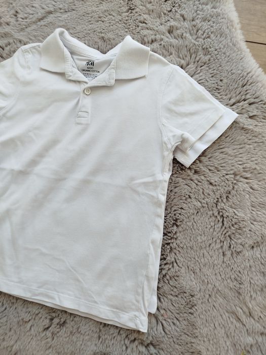Dwa białe t-shirt H&M smyk 98/104