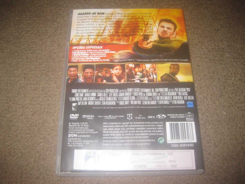 DVD "Push - Os Poderosos" com Chris Evans