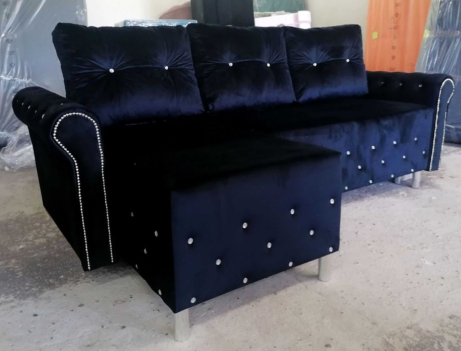 Narożnik Rogówka Glamour Carmen funkcja spania pojemniki Producent