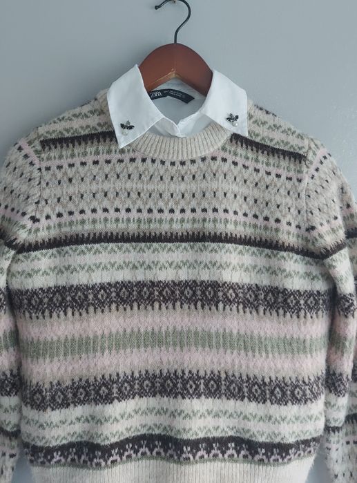 Mango puszysty miękki sweter z wełna