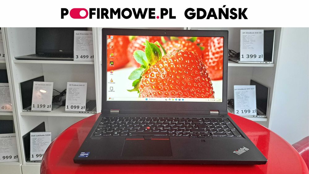 Laptop Lenovo Thinkpad P15 G2 15" i9-11GEN 64GB/512SSD Nvidia RTX A4000 W11 Stacja Robocza Poleasingowy Faktura Gwarancja