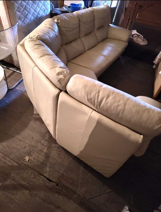 Sofá de Pele Verdadeira Como Novo