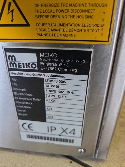 Zmywarko  wyparzarka Meiko gastronomiczna
