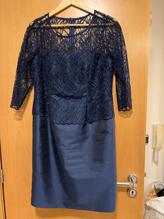 Vestido cerimónia azul escuro