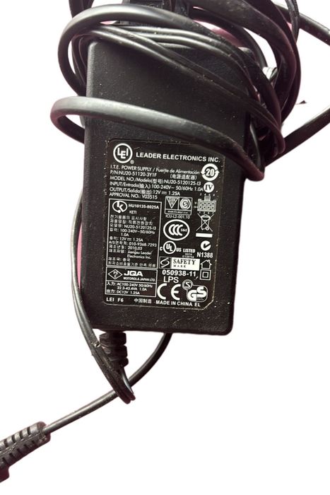 Zasilacz Leader Electronics NU20-51120-3Y1F 12V 1.25A do modemu Motorola