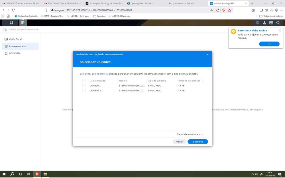 NAS Synology DiskStation DS723+ 2 baías 16T