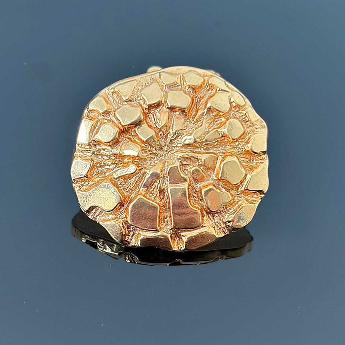 Złote spinki do mankietów pozłacane 24 karatowym złotem