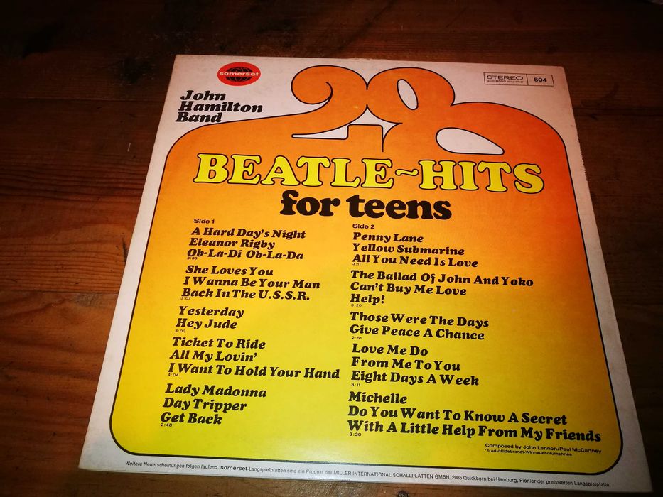 JOHN HAMILTON BAND - Beatle Hits For Teens  LP
