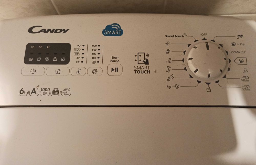 Pralka Candy Smart Touch, 6 kg, A trzy +, 1000 obrotów - używana