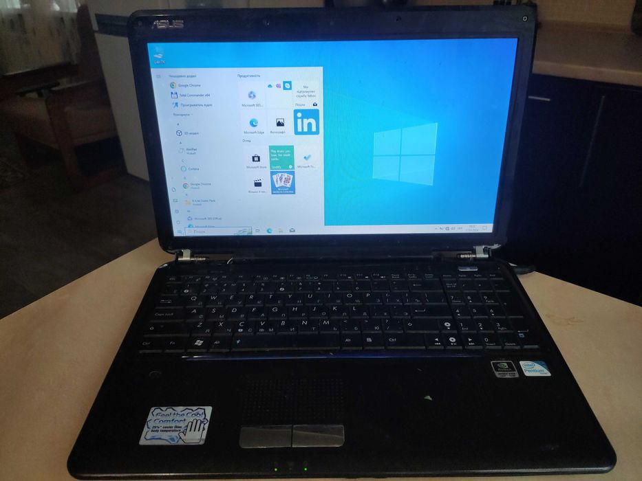 Ноутбук Asus K50IN, налаштований