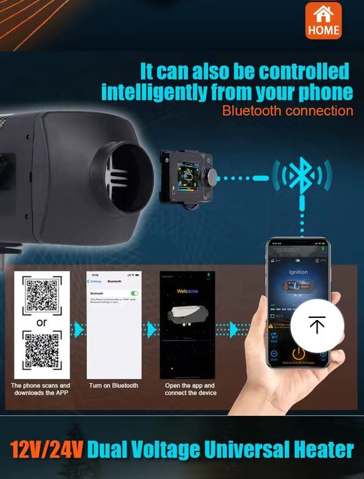 Продам автономний обігрівач(автономку) 12-24в.для авто