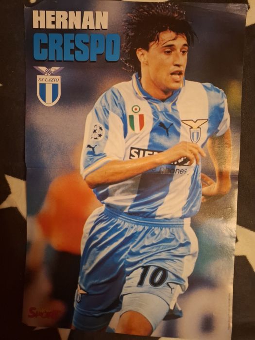 Zestaw Retro Plakatów Lazio Rzym Nedved Crespo Komplet 5 szt.