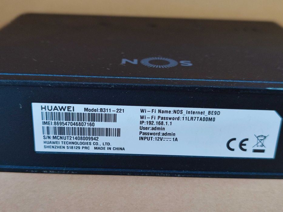 Huawei B311 4G rede NOS, Vvoo Router SIM