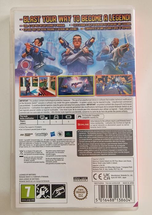 Nintendo Switch  Nerf Legends + Game Gun