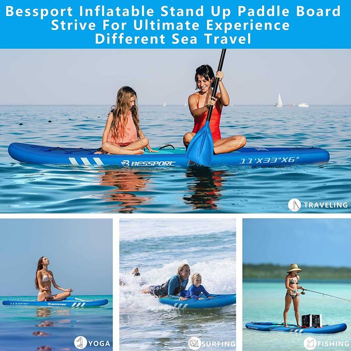 (NOVA) Prancha de Stand Up Paddle, SUP, cor azul e branco
