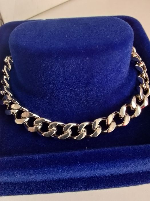 Srebrna damska bransoletka Warmet pancerka srebro 925 długość 21cm   513