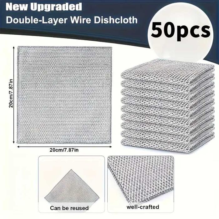 Zestaw 5 stalowych gąbek kuchennych do zadań specjalnych