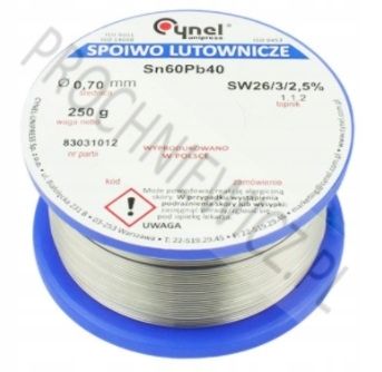 Cyna 0,7mm 250g Sn60Pb40 Cynel